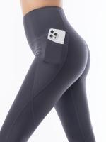 Leggings De Yoga Para Mujer Cintura Alta Pecho Primavera Otoño Invierno Con Bolsillos Y Cierre Elástico De Terciopelo Grueso - details 7