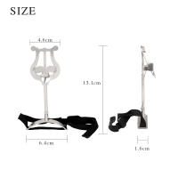 Soporte De Música Para Ténor Horn Portátil Plata Metálico Accesorios Para Instrumentos De Viento Hierro Soldadura Color Plata - details 1