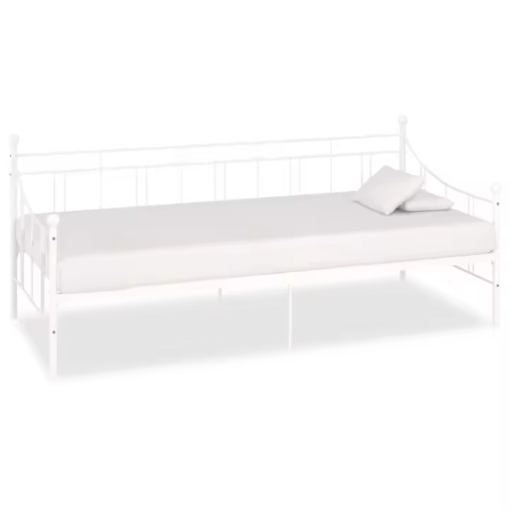 Estructura de cama sin colchón metal blanco 90x200 cm - 1