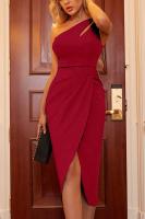 Vestido Sin Mangas Con Cintura Ajustada Y Abertura En La Espalda Para Mujer Estilo Club Y Vacaciones De Color Sólido Vestido De Verano Largo Hasta La Rodilla - details 2