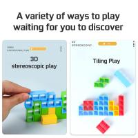 Juego de bloques apilables de equilibrio de 48 piezas, juego de mesa para 2 jugadores + juego familiar, fiesta, viajes, juguete de bloques de equipo para niños y adultos - details 2