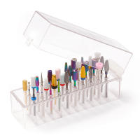 Estuche De Almacenamiento Para Brocas De Uñas Con 30 Orificios Transparente Protector De Polvo Para Accesorios De Uñas Acrílicas JCSYFAC - details 4