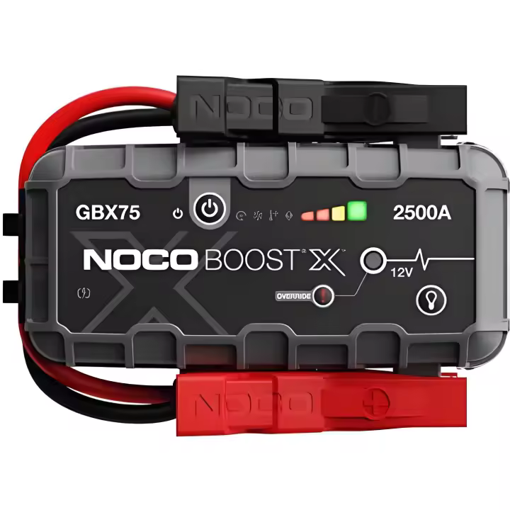 Potente Arrancador de Batería de Coche NOCO Boost X GBX75 - Portátil y Fácil de Usar - Compatible con Motores de Gasolina y Diésel - Incluye Cables de Arranque Profesionales - Ideal para Cámaras Deportivas y de Acción - 1
