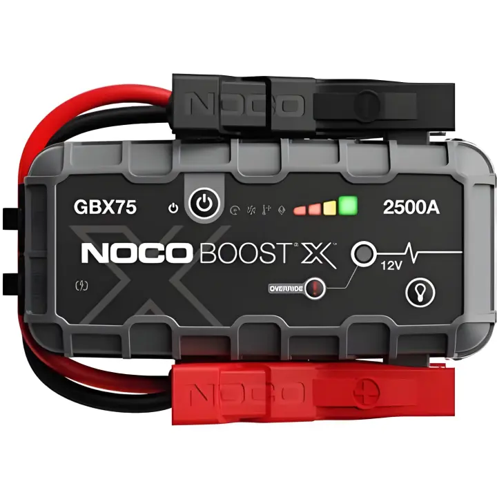 Potente Arrancador de Batería de Coche NOCO Boost X GBX75 - Portátil y Fácil de Usar - Compatible con Motores de Gasolina y Diésel - Incluye Cables de Arranque Profesionales - Ideal para Cámaras Deportivas y de Acción - 1