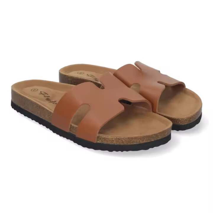 Sandalia Planas piel para Mujer con Piso Bio camel - 1