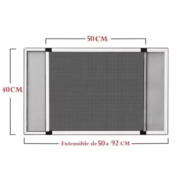 Mosquitera para Ventanas con Marco Extensible de Aluminio, Ajustable, Anti Insectos (Mosquitos y Moscas), Instalación sin Herramientas - 1