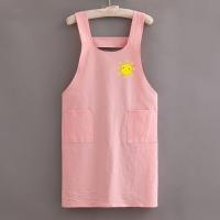 Delantal De Algodón Puro Para Cocina En Casa Resistente Al Enfriamiento Transpirable Para Mujer Ropa De Trabajo Adulto Delantales De Cintura - details 5