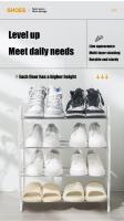 Organizador De Zapatos De 4 Capas Alta Capacidad De Soporte Moderno Minimalista Gran Capacidad Eficaz Ahorro De Espacio Duradero Y Estable Material Plástico Diseño Elevado Resistente Al Agua Fácil De Montar - details 5