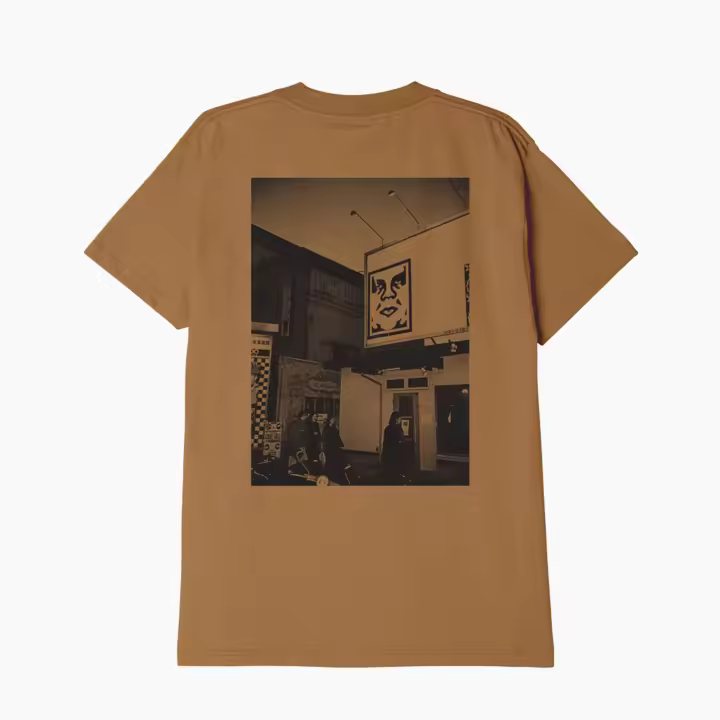 OBEY CLOTHING HON KONG T-SHIRT BROWN SUGAR & BLK - 165263410 - 1