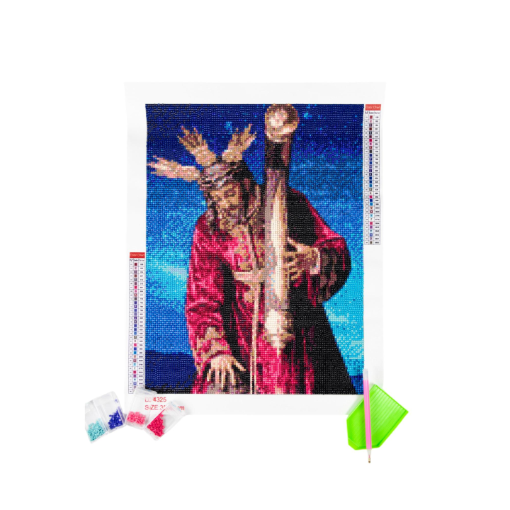 Pintura de diamantes Cofrades de la Semana Santa. En lienzos de 30x40cm disponibles varias imágenes diferentes. Disponible de varias ciudades y varias imágenes