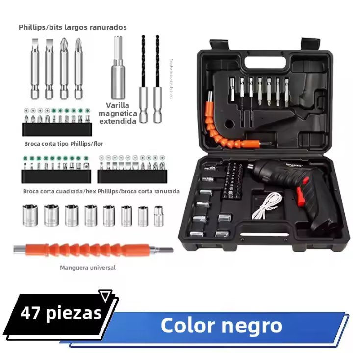 Juego De Herramientas Eléctricas Para El Hogar 3.6v Mini Taladro Sin Cable Con Batería De Litio Conjunto De Destornillador Multifuncional Para Reparación Y Mantenimiento - 1