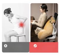 Cojín De Soporte Lumbar Retro Grande Para Sofa Y Cama Protección De La Espalda Para Sala De Estar Y Oficina Almohada Desmontable De Poliéster Y Algodón Con Estampado - details 1