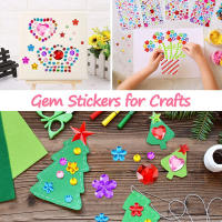Pegatinas De Cristal Acrílico 3D Para Niñas Decoración DIY Adhesivas Brillantes Joyería De Peluca Regalo Para Niñas De 3-12 Años - details 5