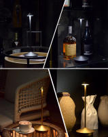 Lámpara De Mesa LED Recargable Creativa Para Comedor Con Iluminación Táctil 3 Niveles De Brillo Para Decoración De Dormitorio Bar Café Tabla Luz Moderna Estilo Iron - details 10