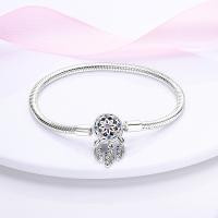 Pulsera De Plata Esterlina 925 Para Mujer Con Encantos De Corazón Llave Clover De Cuatro Hojas Cadena De Serpiente Pulsera Original DIY Joyería - details 25