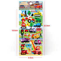 Pegatinas 3D De Burbuja Para Coche Camión Avión Vehículos Infantiles Diversión Educativa Impermeables Cartoon Anime Para Niñas Y Niños - details 4
