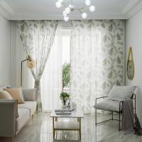 Cortina De Ventana Transparente De Paja De Doble Hoja Gauze Fino Cortina De Tule Voile Para Habitación Moderna Estilo Floral - details 4