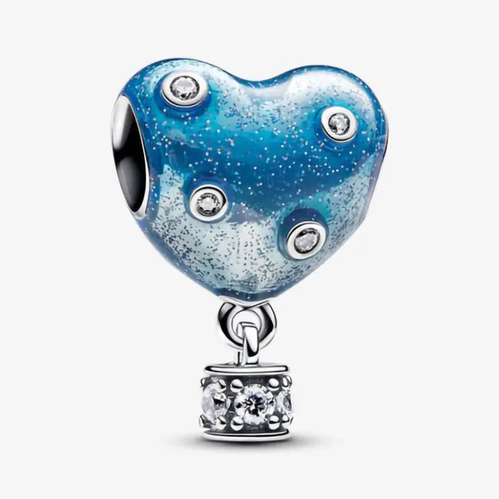 Pandora Charm de Colgante en Plata de Ley Globo Aerostático Corazón 793595C01，Incluye Caja Original - 1