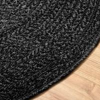 vidaXL Alfombra ZIZUR apariencia yute interior exterior antracita - details 4
