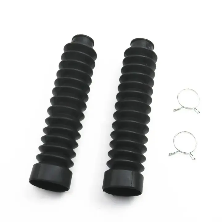 Cubierta De Goma Para Manillar Delantero De Motocicleta Cubrezapatos Negro Compatible Con Honda CG125 Dirt Bike - 1