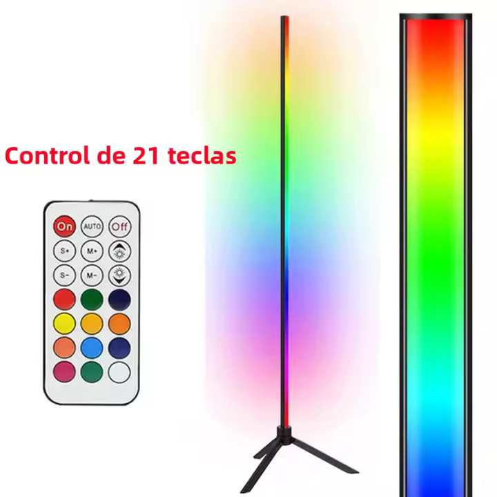 Lámpara De Piso Inteligente LED 120CM RGB Control Tuya Luz De Fondo Para TV Sincronía Rítmica Iluminación Vertical Moderna - 1