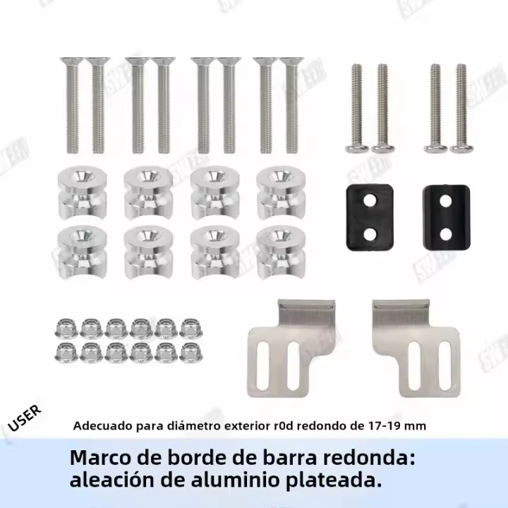 Universal Estuche Trasero De Motocicleta Base De Placa Accesorios Para Maletero Casco Bracket Espaciadores Fundas De Almohadilla Material De Aleación De Aluminio - 1