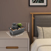 Fuente De Mesa Con Luz Operada Por Batería O USB Mini Fuente De Agua Para Interior Decoración Zen Meditación Sonido Moderna - details 12