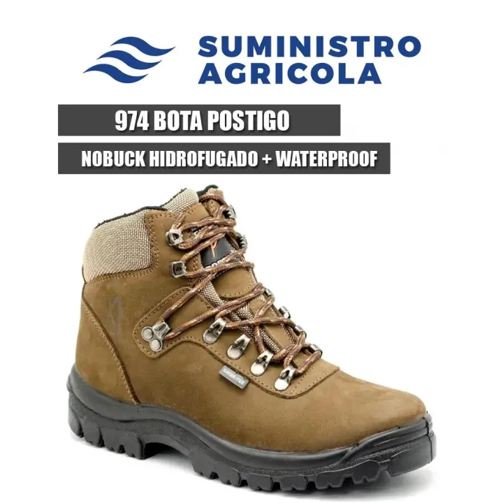 BOTAS POSTIGO TREKKING ALTAS - NOBUCK HIDROFUGADO Y CALCETIN IMPERMEABLE. MODELO 974 - COLOR MARRÓN - 1