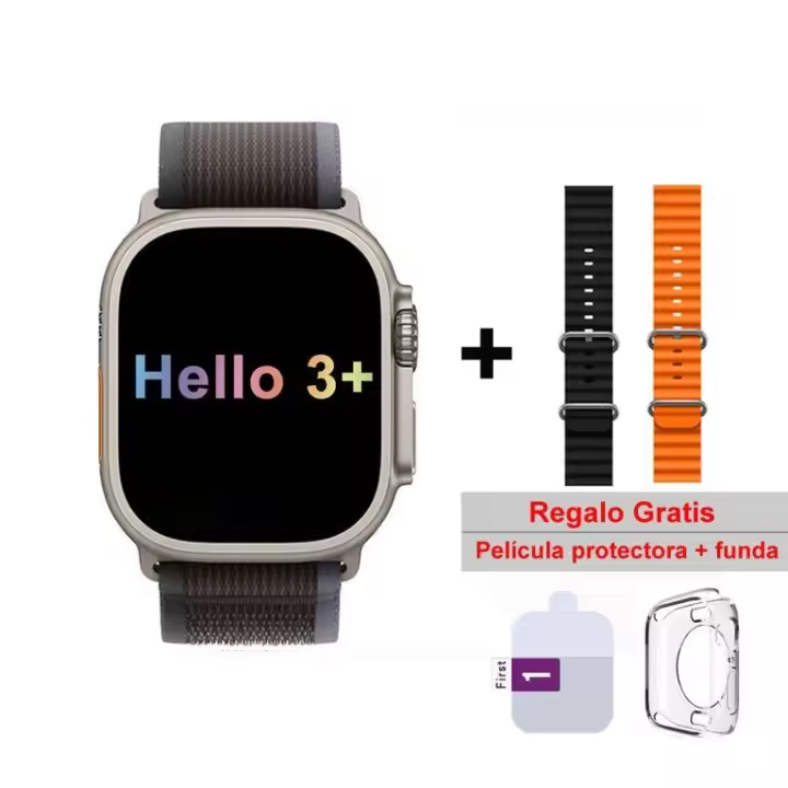 Hola Reloj 3 Plus Reloj inteligente AMOLED 450mAH 1:1 49mm Ultra Sport Smartwatch Mujeres 4GB ROM Música Local NFC Bluetooth - 1