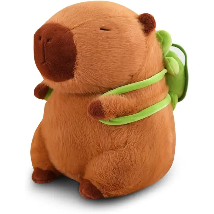 Juguetes de peluche de capibara, linda almohada de peluche de capibara de 30 cm, regalo de Pascua para el día de San Valentín, adecuado para niños y niñas (capibara tortuga de 30 cm). - 1