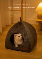 Nido De Gato Triangular Cálido Y Seguro Hogar Para Mascotas Algodón Grueso Para Descanso Profundo Adecuado Para Gatos Y Perros Suministros Para Mascotas - details 2