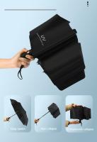 Paraguas De Viaje Multicolor Con 8 Ribas Resistente Al Viento Plegable Automático Para Protección Contra Lluvia Y Sol - details 7