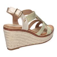 PuntoSalao Sandalias doradas de cuña media en yute para mujer TF5326 - details 2