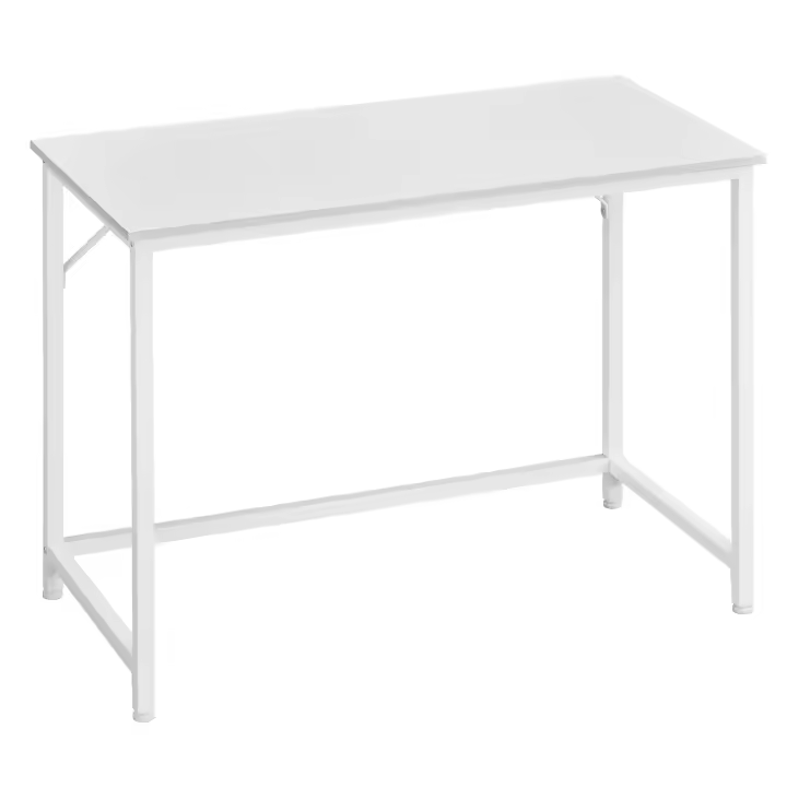 VASAGLE Escritorio, Mesa Oficina Pequeña y Estación Trabajo, Mesa para Teletrabajo, Estudio, Dormitorio, 50 x 100 x 76 cm, Estilo Industrial, Estructura Metal, Negro Ébano y Negro Tinta/Blanco Arce y Blanco Nube/Roble Natural y Blanco Perla - 1