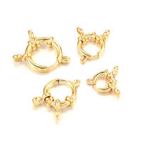 4pcs Aros De Acero Inoxidable Dorados Para Pulseras Collares Y Joyería DIY Conexiones De Cierre Redondo De Resorte Herramientas De Manualidad - details 0
