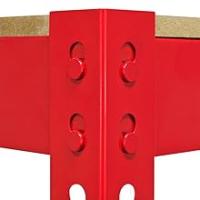 Mesa Trabajo Metálica Q-Rax Sin Tornillos Azul 90x100x60cm Banco Trabajo Taller Garaje Bricolaje Blue Metal Workbench Estante Ajustable Altura con Capacidad 200kg + Pies de Goma Protectores Gratis - details 2