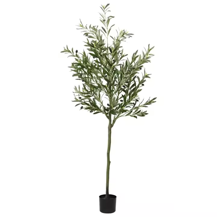 vidaXL Árbol de olivo artificial con hojas verde en dimensiones 180 cm/120 cm - 1