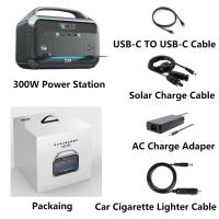 FGNS.Estación de Energía Portátil 300W con Batería LiFePO4, AC/DC, USB-C PD, USB QC3.0 (268.8Wh / 84000mAh)，Banco de energía portátil para acampar 300W, estación de energía de emergencia para exteriores, - details 7