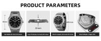 Reloj De Hombre SAPPHERO Oro Rosa Lujo Acero Inoxidable Resistente Al Agua Moda Deportiva Calendario Luminoso Regalo Elegante - details 6