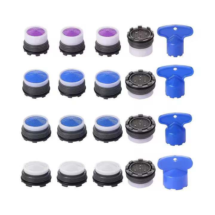 20pcs Faucet Aerators, M16.5 .5 M21.5 M24 Faucet Cache Aerator Water Saving Flow Restrictor With Ke - 1