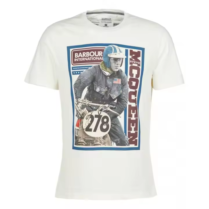 Barbour International SMQ Delaney T-Shirt White - 1