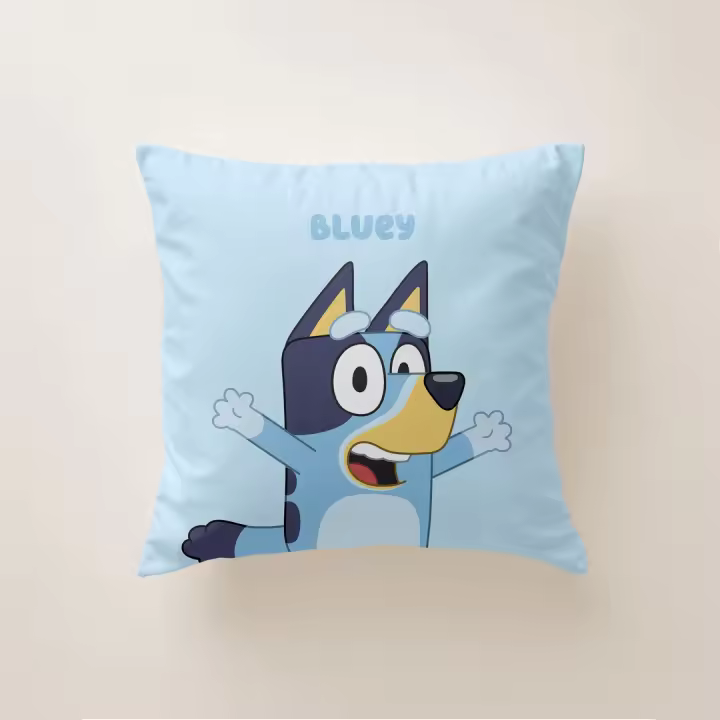 Cojín Infantil BLUEY 45x45 cm con Relleno – Funda Suave y Lavable - 1