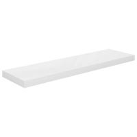 vidaXL Estante flotante de pared MDF 90x23,5x3,8 cm Blanco brillante, negro brillante, gris brillante Mueble Almacenaje Estantería para Oficina, Estudio, Dormitorio Estantería/Librería/ mueble de Almacenamiento - details 4