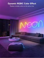 Tira De LED Neón RGBIC 1M 2M 3M 5M 10M 12V Impermeable Luz De Colores Completos Sincronización De Música Decoración Para Habitación De Juegos Y Sala De Estar - details 13