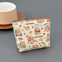 Monedero Mini Portátil De Capybara Lindo Impermeable Para Almacenamiento Cofia De Llaves Pequeña Monedero Para Adultos De Cuero - details 4