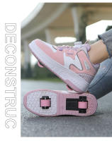Zapatos De Patinaje Para Niños 2024 Nuevos Primavera Otoño Doble Rueda Deportivos Respirables Talla True Fit Material Superior Cuero - details 20