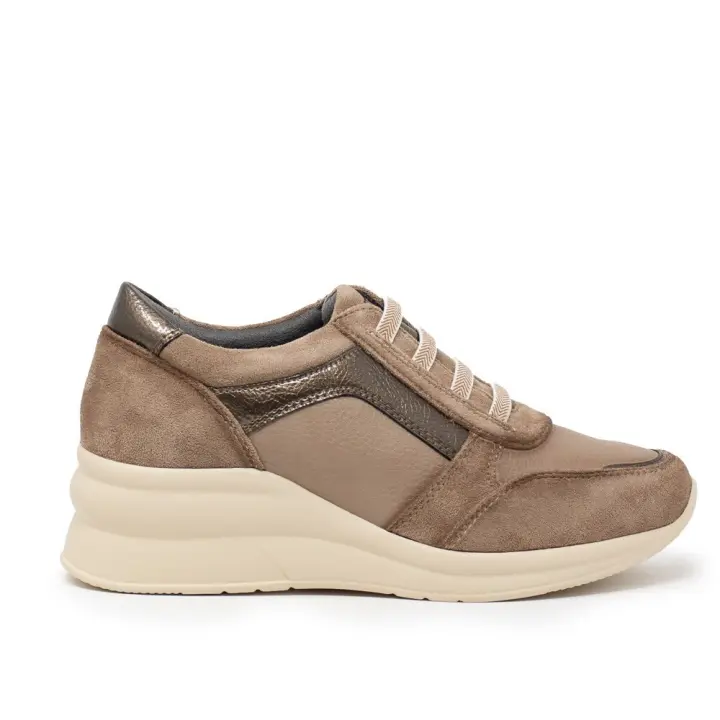 Sneakers mujer HISPAFLEX 2423BE CASUAL SPORT ELASTICOS BEIGE 33850 24I - 1