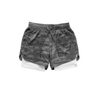 Shorts De Correr Para Hombre 2 En 1 Deporte Fitness Entrenamiento Secado Rápido Gimnasio Pantalones Cortos De Camuflaje - details 7