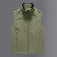 Chaleco Impermeable Para Hombre Talla Grande Sin Mangas Para Golf Tenis De Campo Caza Pesca Estilo Casual Con Cierre De Cremallera - details 8