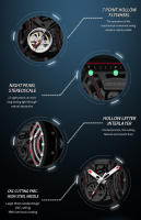 Reloj De Pulsera Deportivo De Lujo Automático De Movimiento Mecánico Deesio Resistente Al Agua Con Luz Táctil Para Hombres Regalo De Cumpleaños - details 7